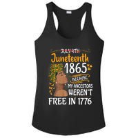 Juneteenth Black Women Because My Ancestor WerenT Free 1776 Ladies PosiCharge Competitor Racerback Tank