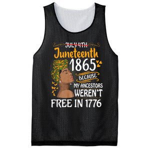 Juneteenth Black Women Because My Ancestor WerenT Free 1776 Mesh Reversible Basketball Jersey Tank