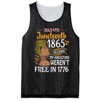 Juneteenth Black Women Because My Ancestor WerenT Free 1776 Mesh Reversible Basketball Jersey Tank