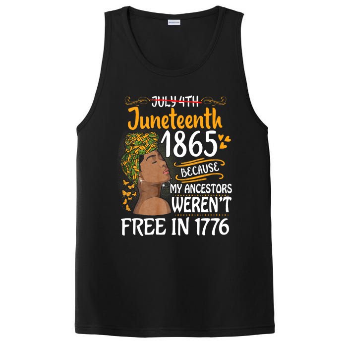 Juneteenth Black Women Because My Ancestor WerenT Free 1776 PosiCharge Competitor Tank