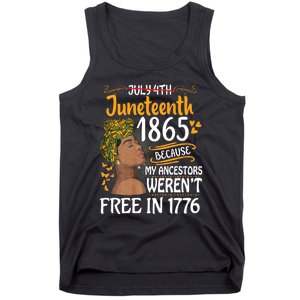 Juneteenth Black Women Because My Ancestor WerenT Free 1776 Tank Top