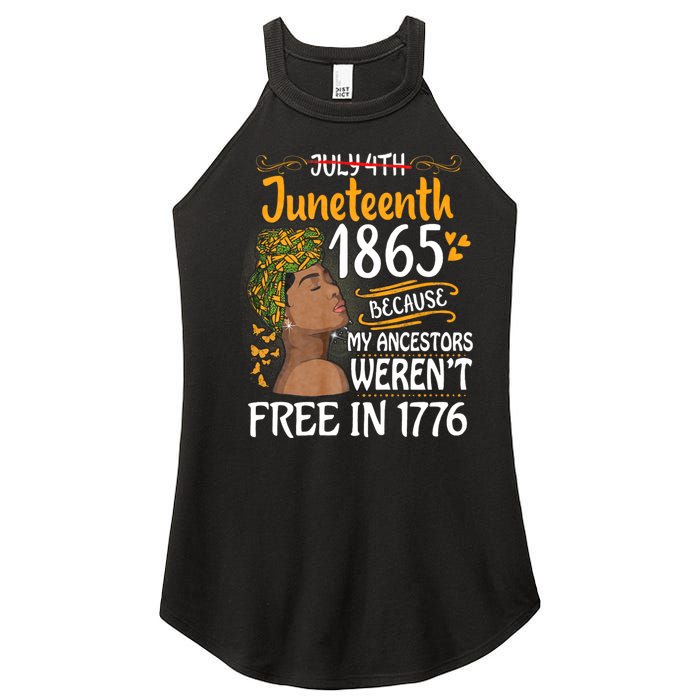 Juneteenth Black Women Because My Ancestor WerenT Free 1776 Women's Perfect Tri Rocker Tank