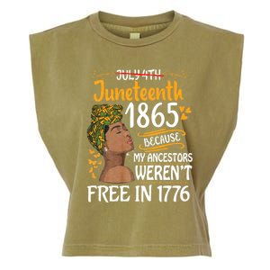 Juneteenth Black Women Because My Ancestor WerenT Free 1776 Garment-Dyed Women's Muscle Tee