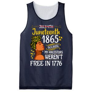 Juneteenth Black Women Because My Ancestor Werent Free 1776 Mesh Reversible Basketball Jersey Tank