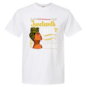 Juneteenth Black Women Because My Ancestor Werent Free 1776 Garment-Dyed Heavyweight T-Shirt