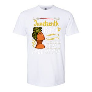 Juneteenth Black Women Because My Ancestor Werent Free 1776 Softstyle CVC T-Shirt