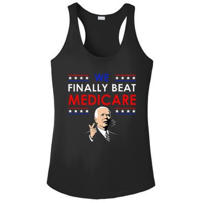 Joe Biden We Finally Beat Medicare Funny Anti Biden Ladies PosiCharge Competitor Racerback Tank