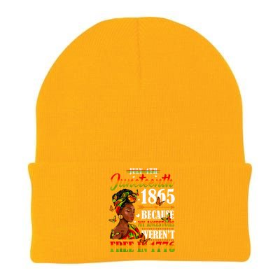 Juneteenth Black Women Because My Ancestor Werent Free 1776 Knit Cap Winter Beanie