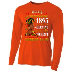 Juneteenth Black Women Because My Ancestor Werent Free 1776 Cooling Performance Long Sleeve Crew