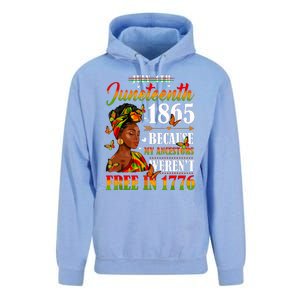 Juneteenth Black Women Because My Ancestor Werent Free 1776 Unisex Surf Hoodie