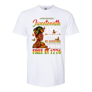 Juneteenth Black Women Because My Ancestor Werent Free 1776 Softstyle CVC T-Shirt