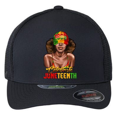 Juneteenth Black Woman Fashion Girl Juneteenth 1865 Black History Month Flexfit Unipanel Trucker Cap