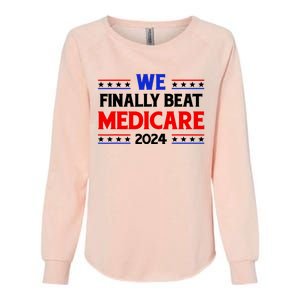 Joe Biden We Finally Beat Medicare Funny Anti Biden Womens California Wash Sweatshirt