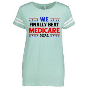 Joe Biden We Finally Beat Medicare Funny Anti Biden Enza Ladies Jersey Football T-Shirt