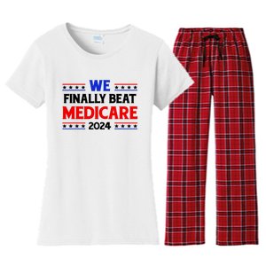 Joe Biden We Finally Beat Medicare Funny Anti Biden Women's Flannel Pajama Set