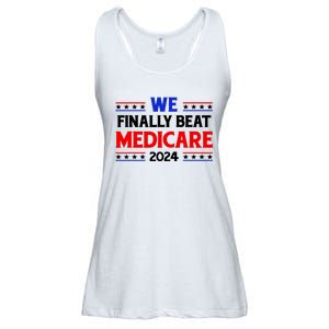 Joe Biden We Finally Beat Medicare Funny Anti Biden Ladies Essential Flowy Tank