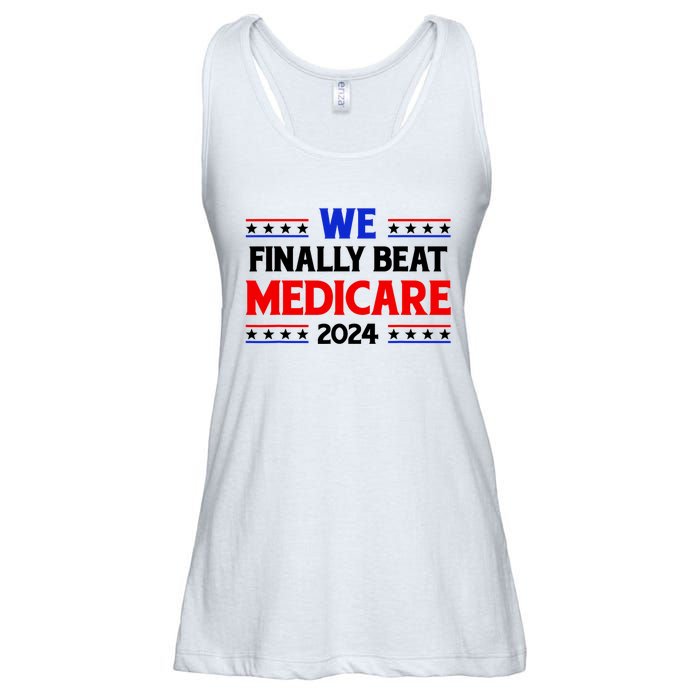 Joe Biden We Finally Beat Medicare Funny Anti Biden Ladies Essential Flowy Tank