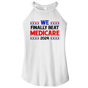 Joe Biden We Finally Beat Medicare Funny Anti Biden Women's Perfect Tri Rocker Tank