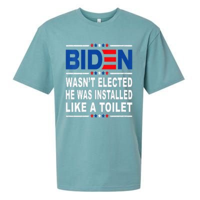 Joe Biden Wasn’T Elected He Was Installed Like A Toilet Sueded Cloud Jersey T-Shirt