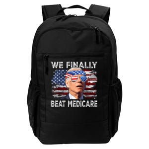 Joe Biden We Finally Beat Medicare Funny Biden Daily Commute Backpack