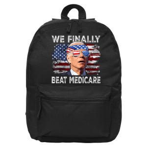 Joe Biden We Finally Beat Medicare Funny Biden 16 in Basic Backpack