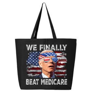 Joe Biden We Finally Beat Medicare Funny Biden 25L Jumbo Tote