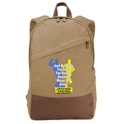 Just Because You're In The Storm Doesnt Mean It's Over Cotton Canvas Backpack