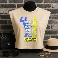 Just Because You're In The Storm Doesnt Mean It's Over Garment-Dyed Women's Muscle Tee