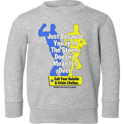Just Because You're In The Storm Doesnt Mean It's Over Toddler Sweatshirt
