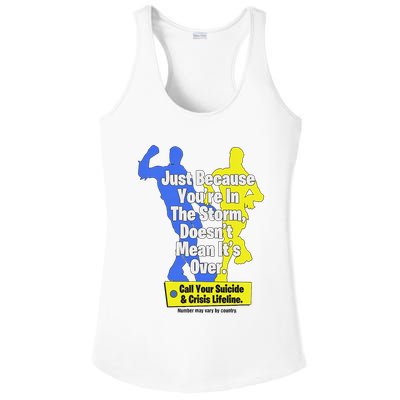 Just Because You're In The Storm Doesnt Mean It's Over Ladies PosiCharge Competitor Racerback Tank