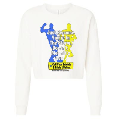 Just Because You're In The Storm Doesnt Mean It's Over Cropped Pullover Crew