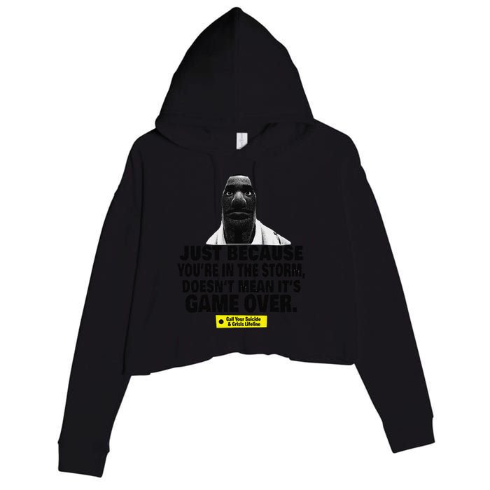 Just Because YouRe In The Storm DoesnT Mean ItS Game Over Crop Fleece Hoodie