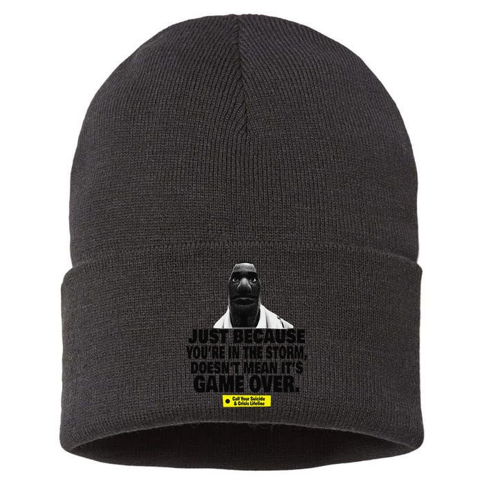 Just Because YouRe In The Storm DoesnT Mean ItS Game Over Sustainable Knit Beanie