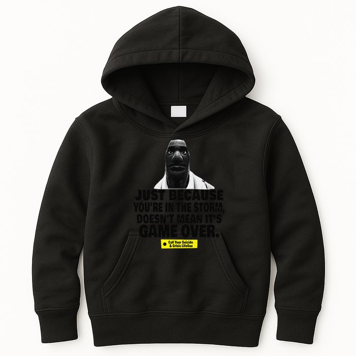 Just Because YouRe In The Storm DoesnT Mean ItS Game Over Kids Hoodie