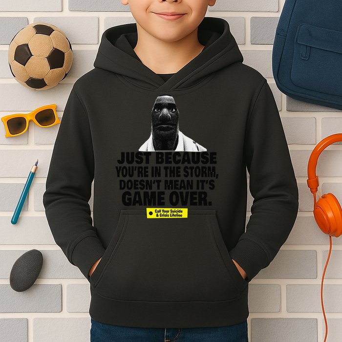 Just Because YouRe In The Storm DoesnT Mean ItS Game Over Kids Hoodie