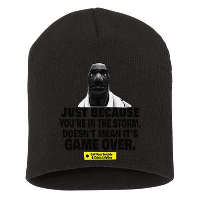 Just Because YouRe In The Storm DoesnT Mean ItS Game Over Short Acrylic Beanie