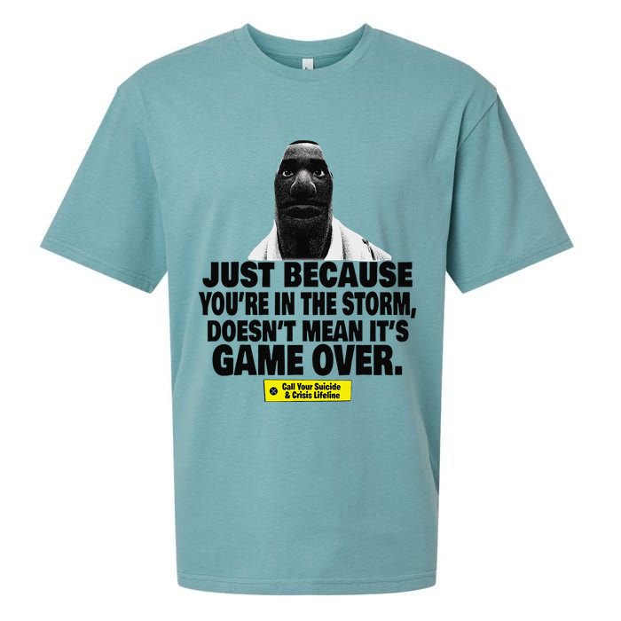 Just Because YouRe In The Storm DoesnT Mean ItS Game Over Sueded Cloud Jersey T-Shirt