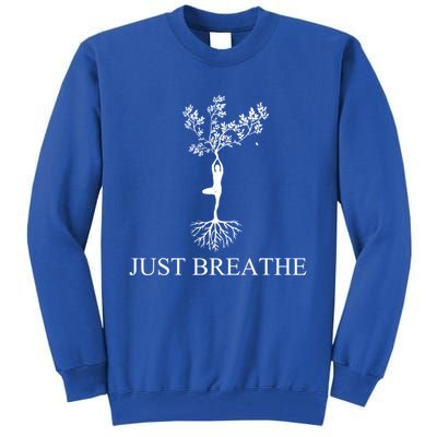 Just Breathe Yoga Gift Tall Sweatshirt