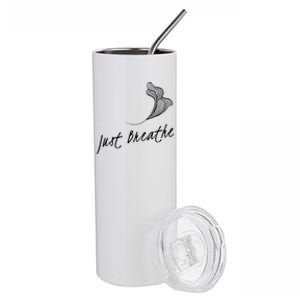 Just Breathe Yoga Cool Gift Stainless Steel Tumbler