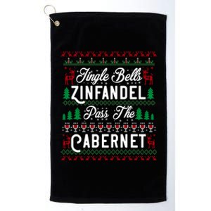 Jingle Bells Zinfandel Pass The Cabernet Ugly Christmas Wine Gift Platinum Collection Golf Towel