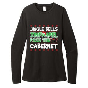 Jingle Bells Zinfandel Pass The Cabernet Womens CVC Long Sleeve Shirt