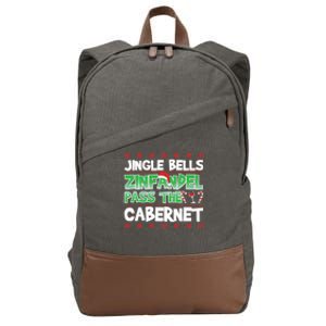 Jingle Bells Zinfandel Pass The Cabernet Cotton Canvas Backpack