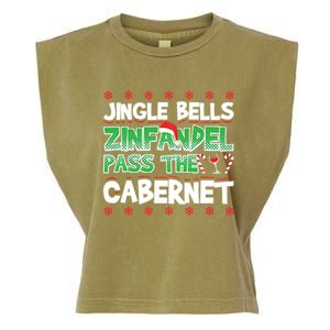 Jingle Bells Zinfandel Pass The Cabernet Garment-Dyed Women's Muscle Tee