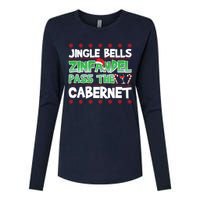 Jingle Bells Zinfandel Pass The Cabernet Womens Cotton Relaxed Long Sleeve T-Shirt