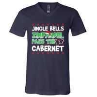 Jingle Bells Zinfandel Pass The Cabernet V-Neck T-Shirt