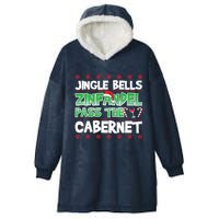 Jingle Bells Zinfandel Pass The Cabernet Hooded Wearable Blanket