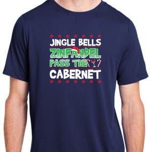 Jingle Bells Zinfandel Pass The Cabernet Adult ChromaSoft Performance T-Shirt