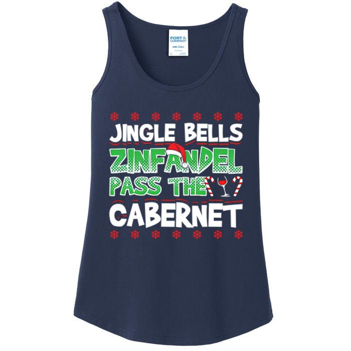 Jingle Bells Zinfandel Pass The Cabernet Ladies Essential Tank