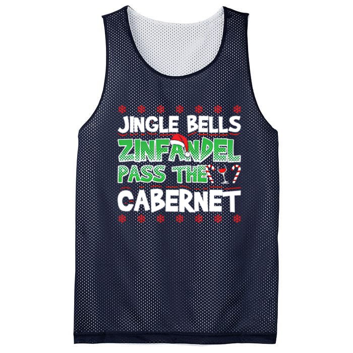 Jingle Bells Zinfandel Pass The Cabernet Mesh Reversible Basketball Jersey Tank