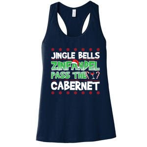 Jingle Bells Zinfandel Pass The Cabernet Women's Racerback Tank